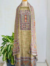 Crepe Silk Unstitched Suit with Mirror Work – Elegant & Affordable Partywear