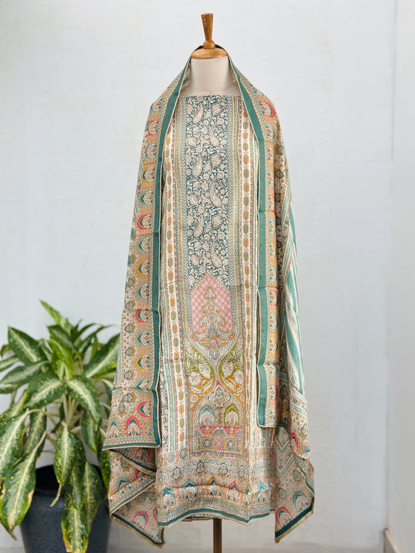 Unstitched Muslin Party Wear Suit – Soft & Stylish Fabric Set for Custom Ethnic Looks