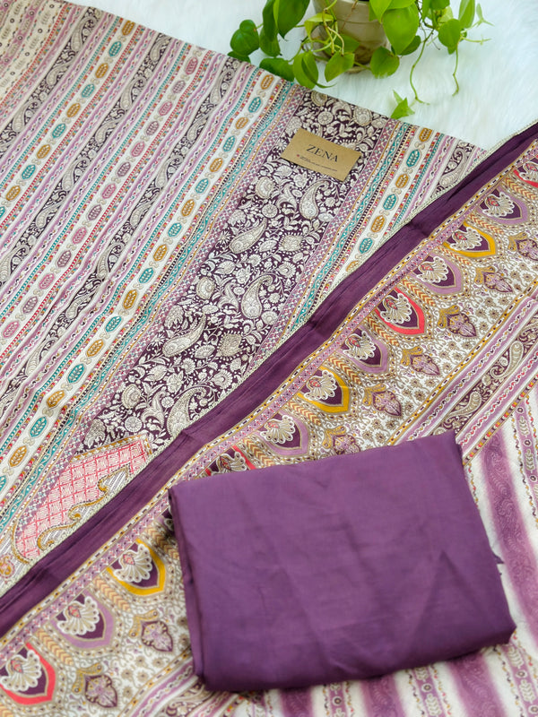 Unstitched Muslin Party Wear Suit – Soft & Stylish Fabric Set for Custom Ethnic Looks