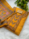 Viscose Organza Unstitched Partywear Suit with Dupatta – Elegant Festive Set