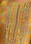 Unstitched Pure Muslin Digital Print Suit with Aari & Jarkan Diamond Work – Luxe Ethnic Fabric Set