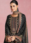 Unstitched Pure Muslin Digital Print Suit with Aari & Jarkan Diamond Work – Luxe Ethnic Fabric Set
