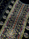 Unstitched Pure Muslin Digital Print Suit with Aari & Jarkan Diamond Work – Luxe Ethnic Fabric Set