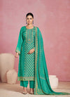 Unstitched Pure Muslin Digital Print Suit with Aari & Jarkan Diamond Work – Luxe Ethnic Fabric Set