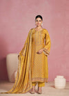 Unstitched Pure Muslin Digital Print Suit with Aari & Jarkan Diamond Work – Luxe Ethnic Fabric Set