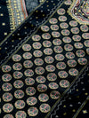 Unstitched Pure Muslin Digital Print Suit with Aari & Jarkan Diamond Work – Luxe Ethnic Fabric Set