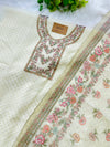 Viscose Organza Unstitched Partywear Suit with Dupatta – Elegant Festive Set
