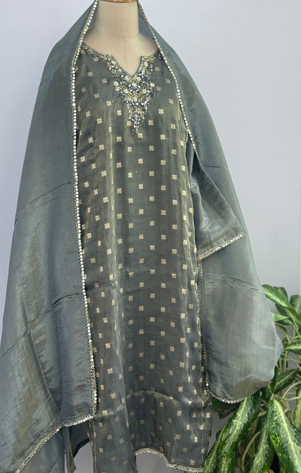 Premium Tissue Silk Hand Work Suit