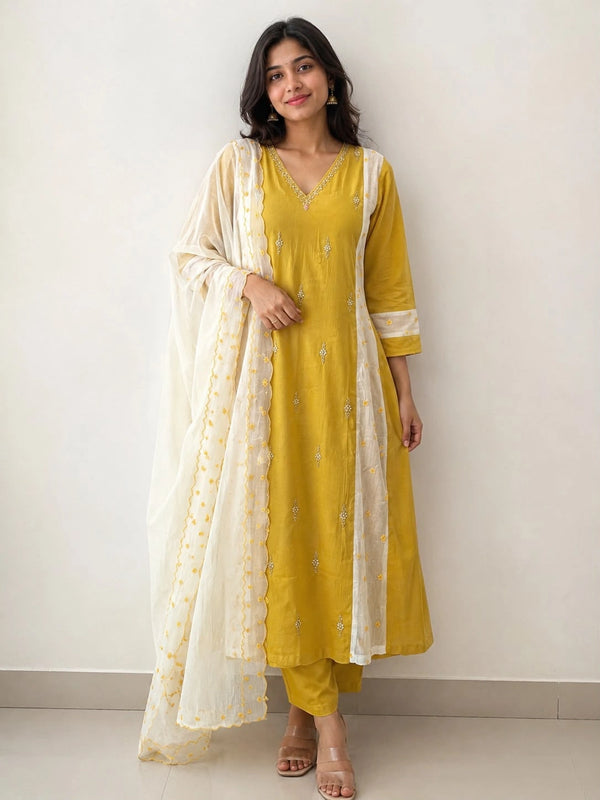 Crush silk handwork Kurti set✨