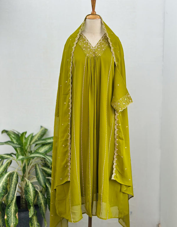 Georgette Anarkali Kurti Set – Timeless Elegance 🌟