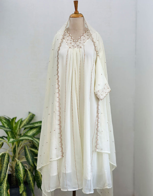 Georgette Anarkali Kurti Set – Timeless Elegance 🌟