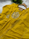 Pure Mul Chanderi Hand-Embroidered A-Line Kurti Set