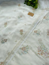 Unstitched Organza Hand-Work Partywear Suit