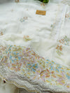 Unstitched Organza Hand-Work Partywear Suit