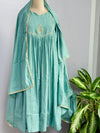 Mul Chanderi Hand Detailed Anarkali Kurti Set – Elegant Ethnic Wear