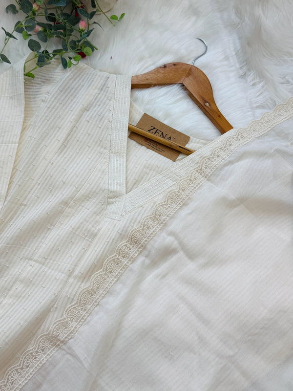 Premium Mul Cotton A-Line Kurti Set – Elegant Ethnic Wear