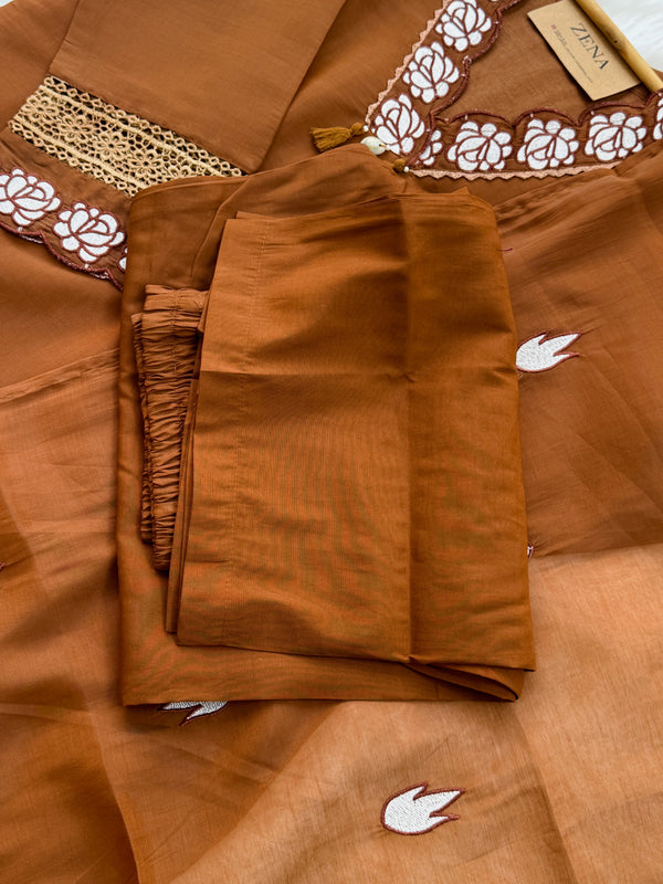 ✨ Muslin Party Wear Kurti Set with Appliqué Work ✨