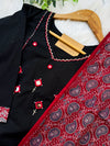 Pure Cotton Mirror Work Kurti Set – Top, Bottom & Dupatta