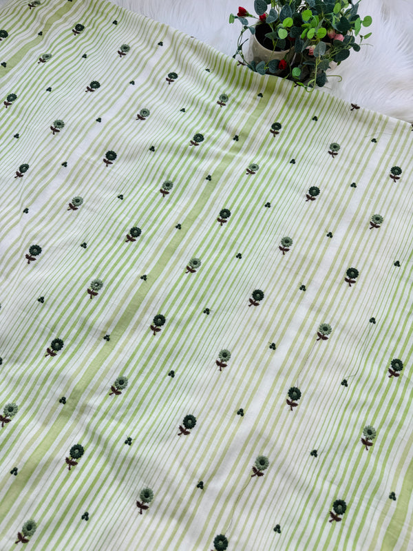 Unstitched Pure Cotton Kurti Set – Top, Bottom & Dupatta 🌿