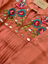 ✨ Pure Mul Chanderi Handwork Embroidered Mirror Work Anarkali Set ✨