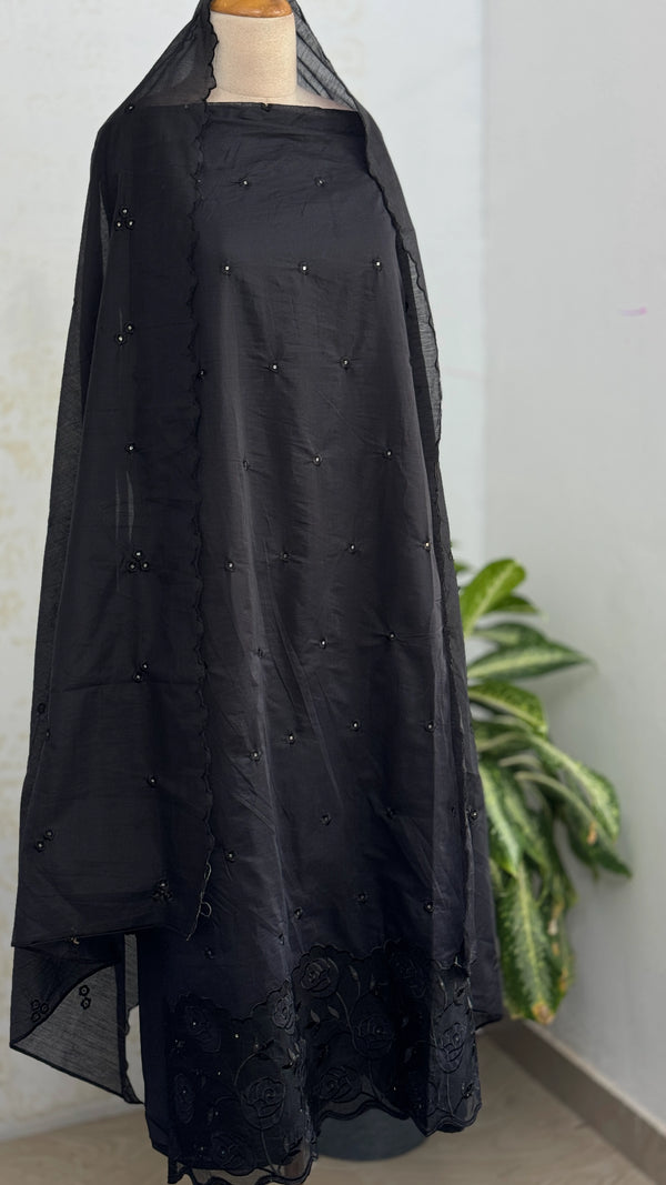 Premium Mul Chanderi Embroidered Unstitched Suit – Redefining Ethnic Elegance