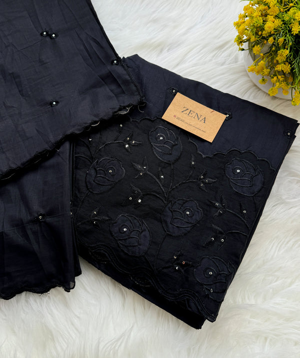 Premium Mul Chanderi Embroidered Unstitched Suit – Redefining Ethnic Elegance