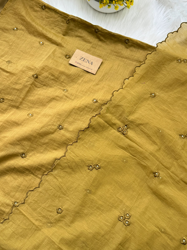 Premium Mul Chanderi Embroidered Unstitched Suit – Redefining Ethnic Elegance