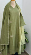 ✨ Premium Mul Chanderi Embroidered Kurti Set ✨