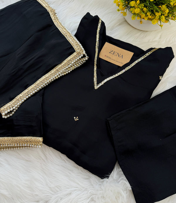 ✨ Mul Chanderi Hand Detailed Anarkali Set ✨