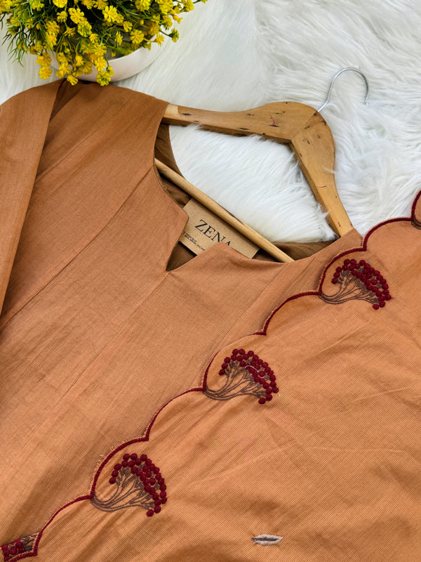 ✨ Pure Mul Cotton Embroidered Anarkali Set ✨