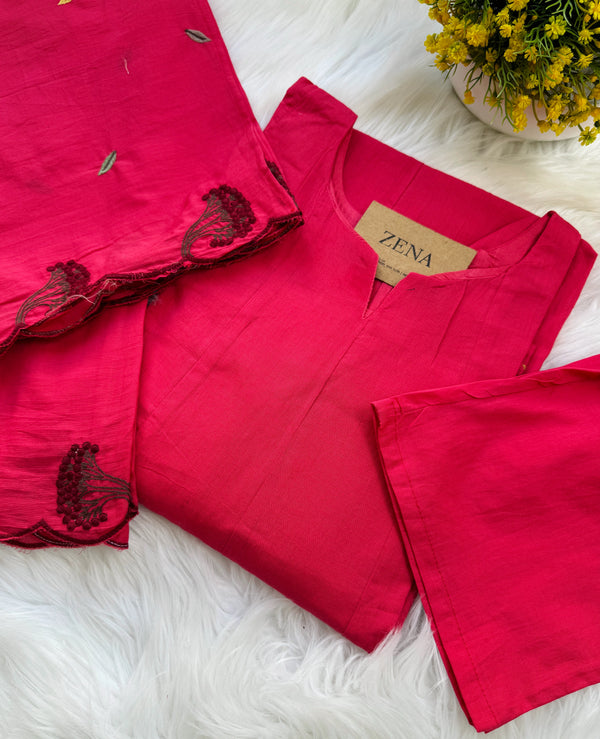 ✨ Pure Mul Cotton Embroidered Anarkali Set ✨