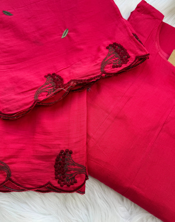 ✨ Pure Mul Cotton Embroidered Anarkali Set ✨