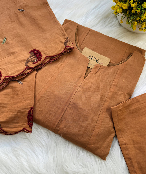 ✨ Pure Mul Cotton Embroidered Anarkali Set ✨