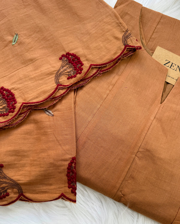 ✨ Pure Mul Cotton Embroidered Anarkali Set ✨