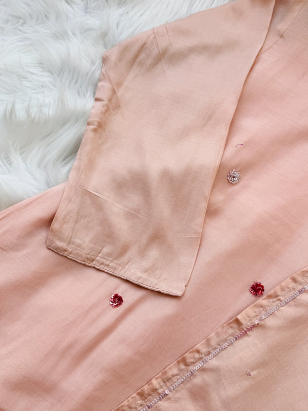 ✨ Premium Mul Chanderi Hand Detailed Kurti Set ✨