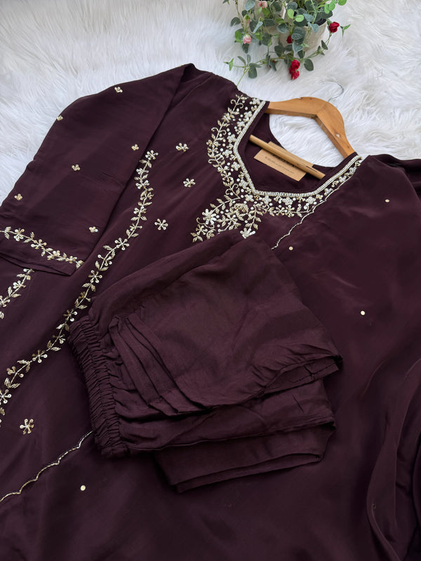 ✨ Premium Pure Silk Handwork Party Wear Suit ✨