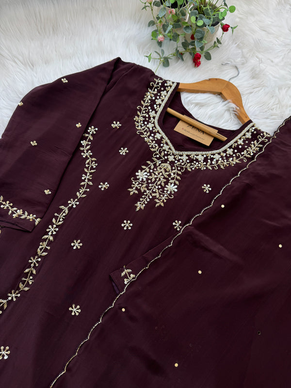 ✨ Premium Pure Silk Handwork Party Wear Suit ✨