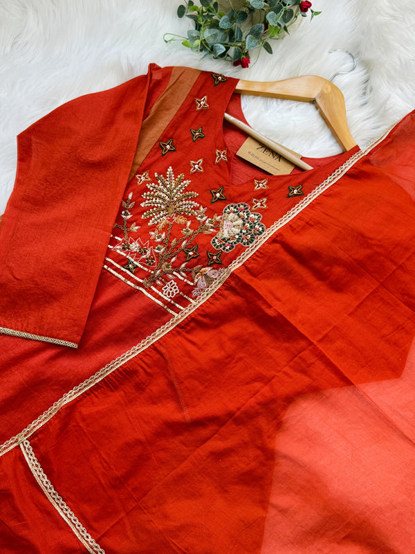 ✨ Mul Chanderi Handwork Party Wear Suit ✨