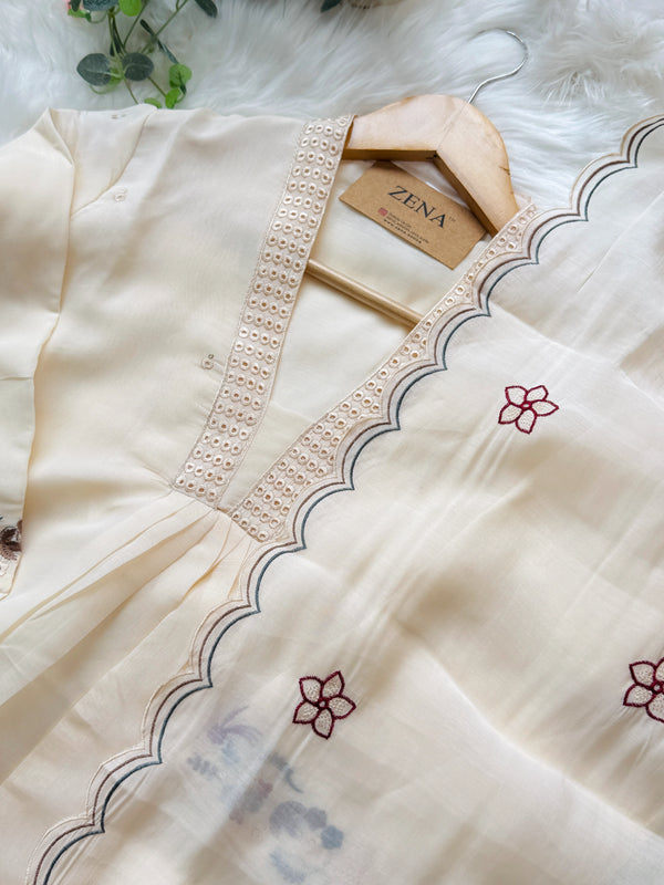 ✨ Glass Chanderi Anarkali Set ✨