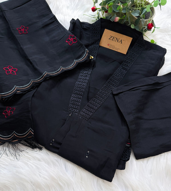 ✨ Glass Chanderi Anarkali Set ✨