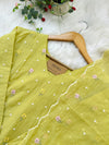 ✨ Pure Mul Chanderi Embroidered Kurti Set ✨