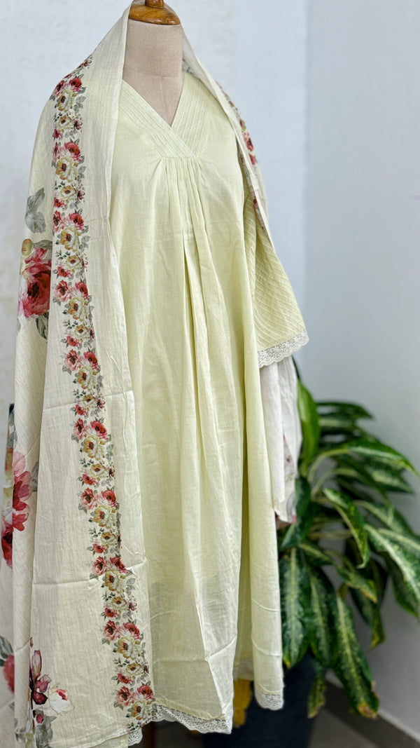 ✨ Mul Cotton Embroidered Kurti Set ✨