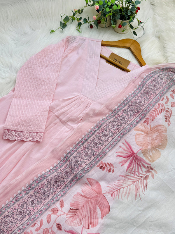 ✨ Mul Cotton Embroidered Kurti Set ✨