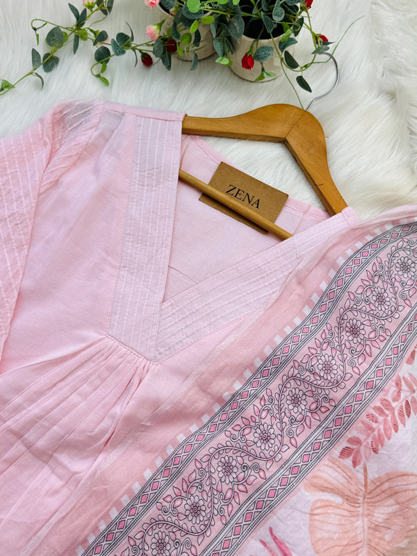 ✨ Mul Cotton Embroidered Kurti Set ✨