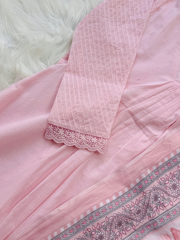 ✨ Mul Cotton Embroidered Kurti Set ✨