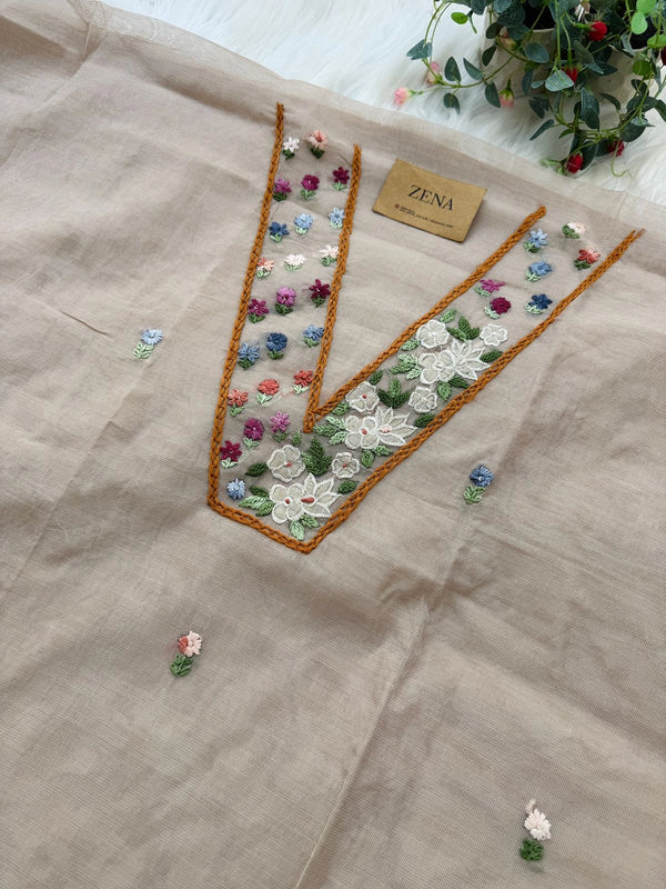 ✨ Premium Hand Embroidered Unstitched Suit ✨