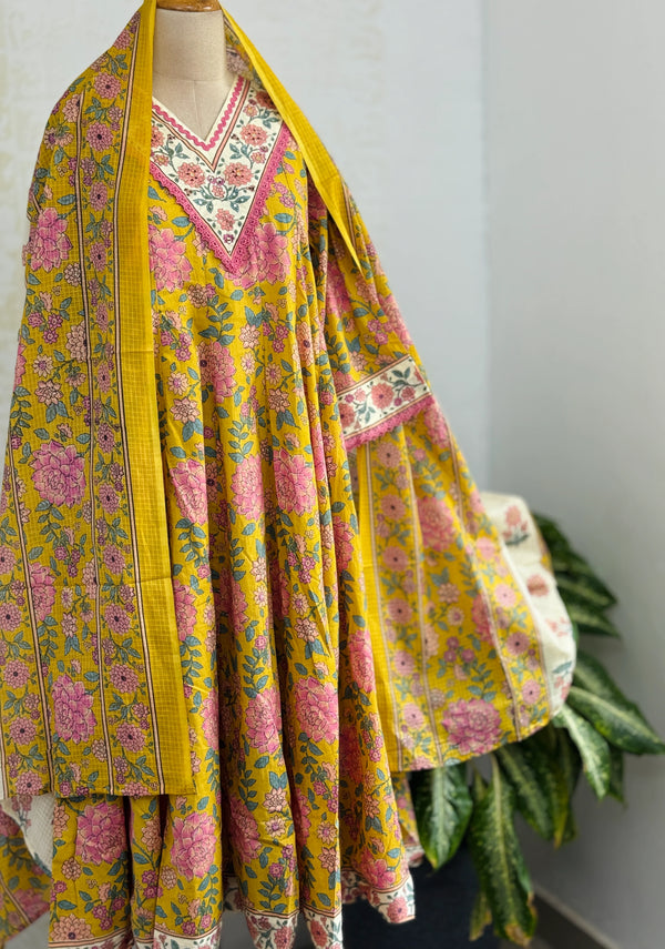 ✨ Pure Cotton Anarkali Set ✨