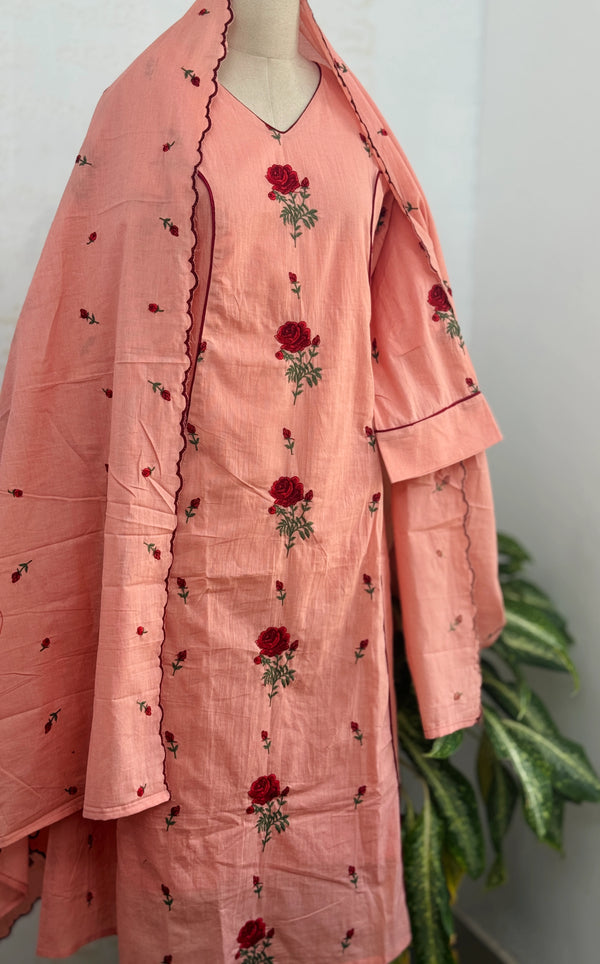 ✨ Pure Cotton Embroidered Anarkali Set ✨