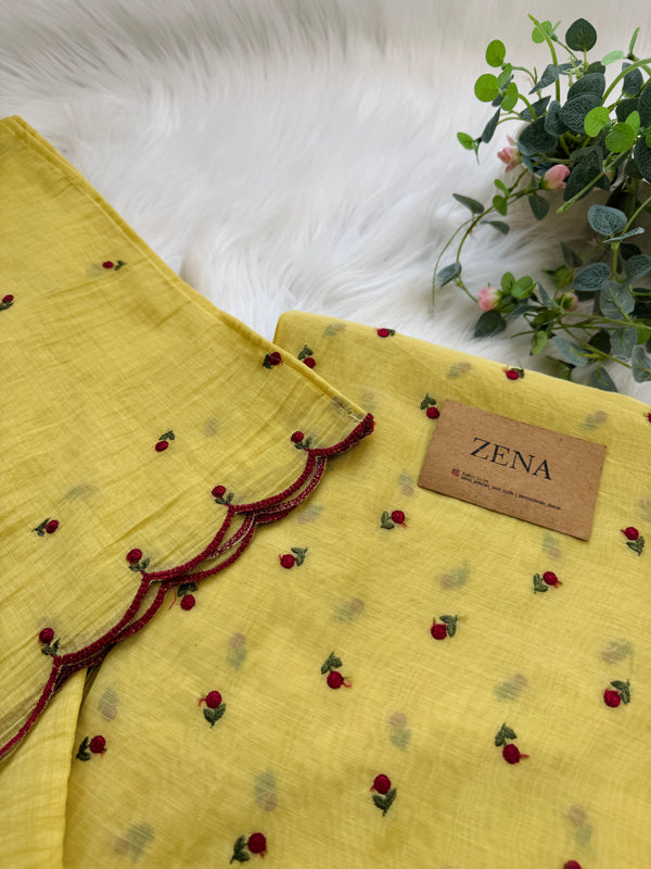 Mul Chanderi Embroidered Unstitched Suit – Redefining Ethnic Elegance