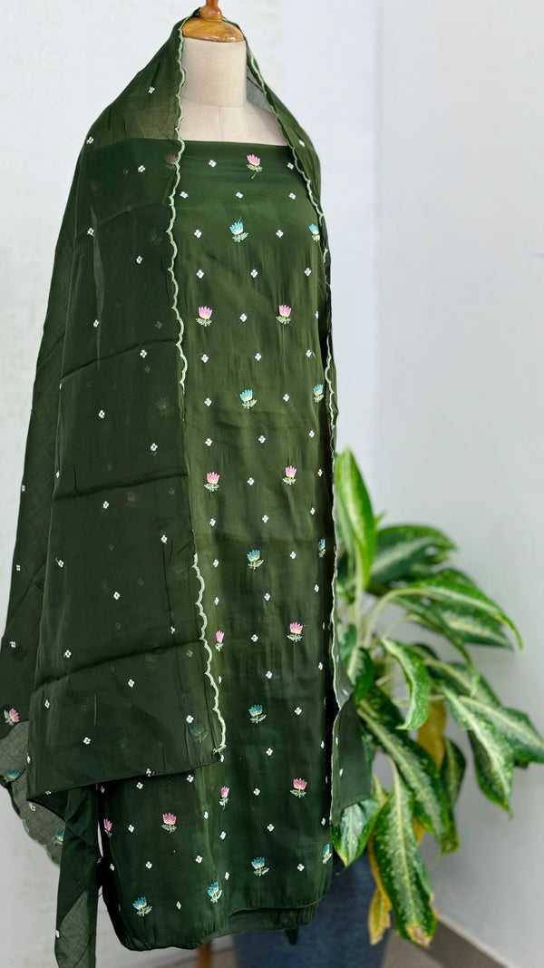 ✨ Malai Chanderi Unstitched Suit ✨